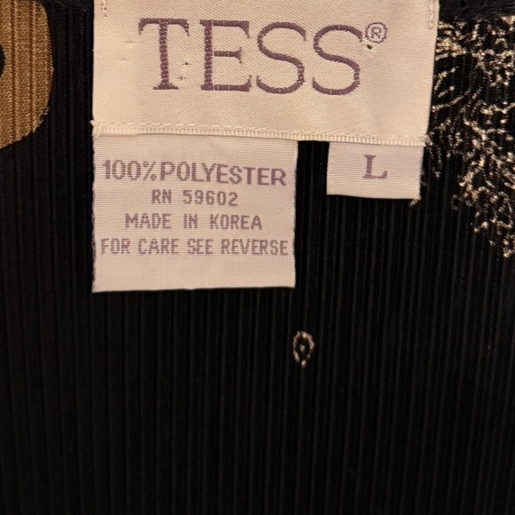 Tess Black Patterned Cardigan Size Large - Picture 3 of 3